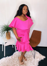 Load image into Gallery viewer, Fuschia Ruffle Dress
